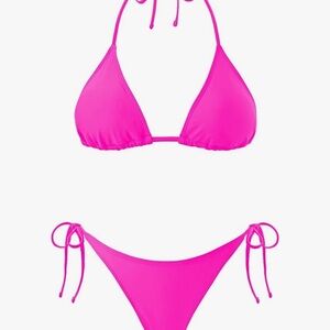 Chic Hot Pink Bikini Set